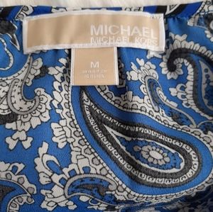 MICHAEL Michael Kors Blue & White Paisley Top